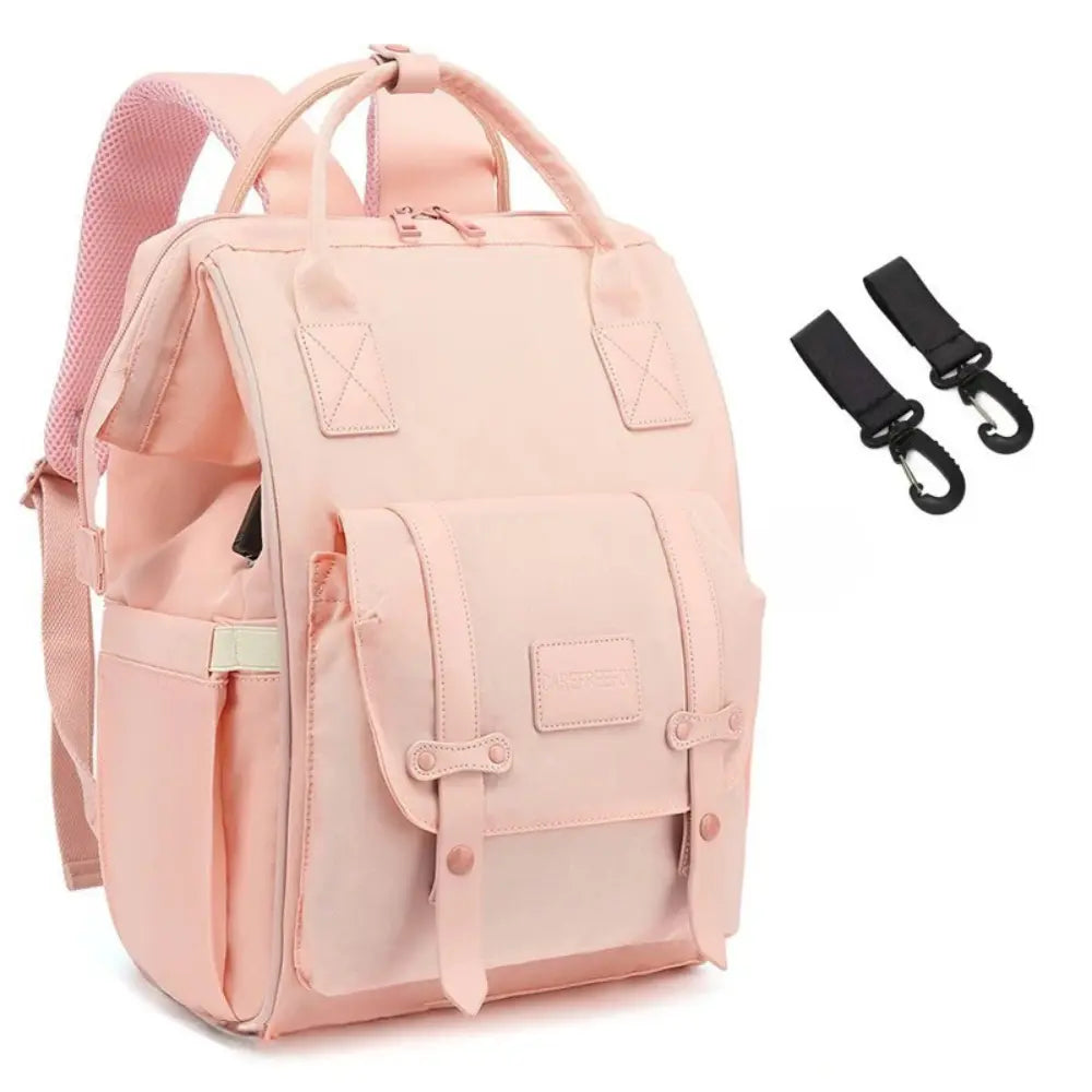 Wickeltasche Baby-Rucksack – wasserdicht & mit Kinderwagenhaken