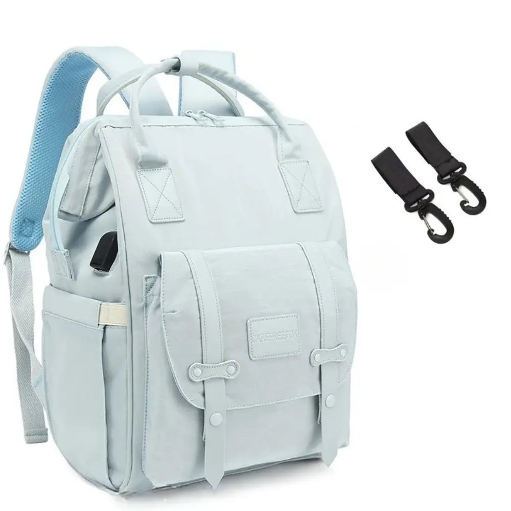 Wickeltasche Baby-Rucksack – wasserdicht & mit Kinderwagenhaken