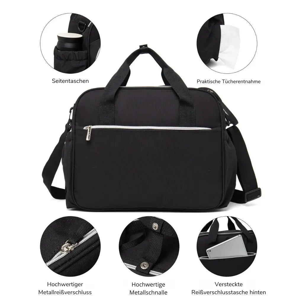 Wickeltasche Baby Urban – Grau & Praktisch | Nuvlee
