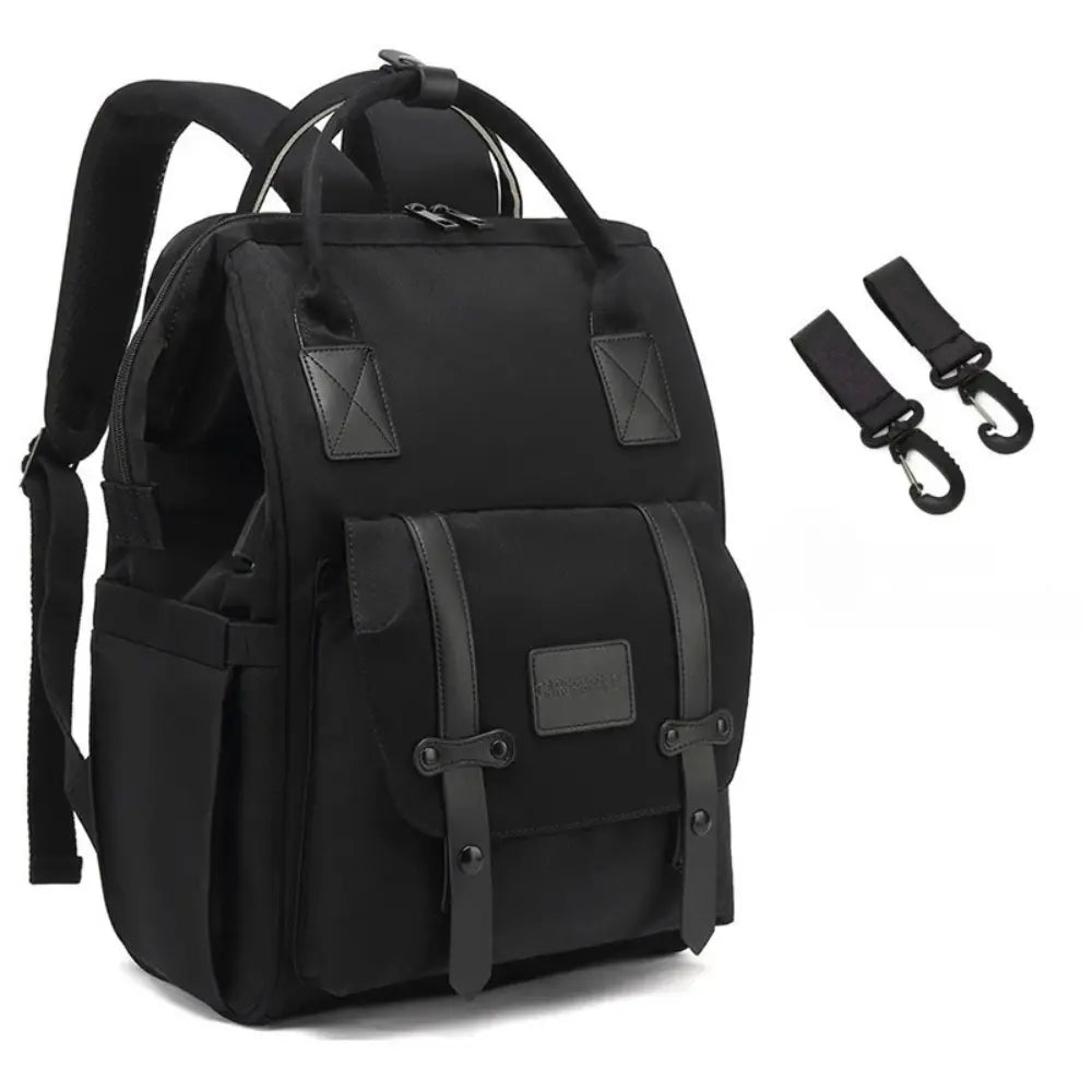 Wickeltasche Baby-Rucksack – wasserdicht & mit Kinderwagenhaken