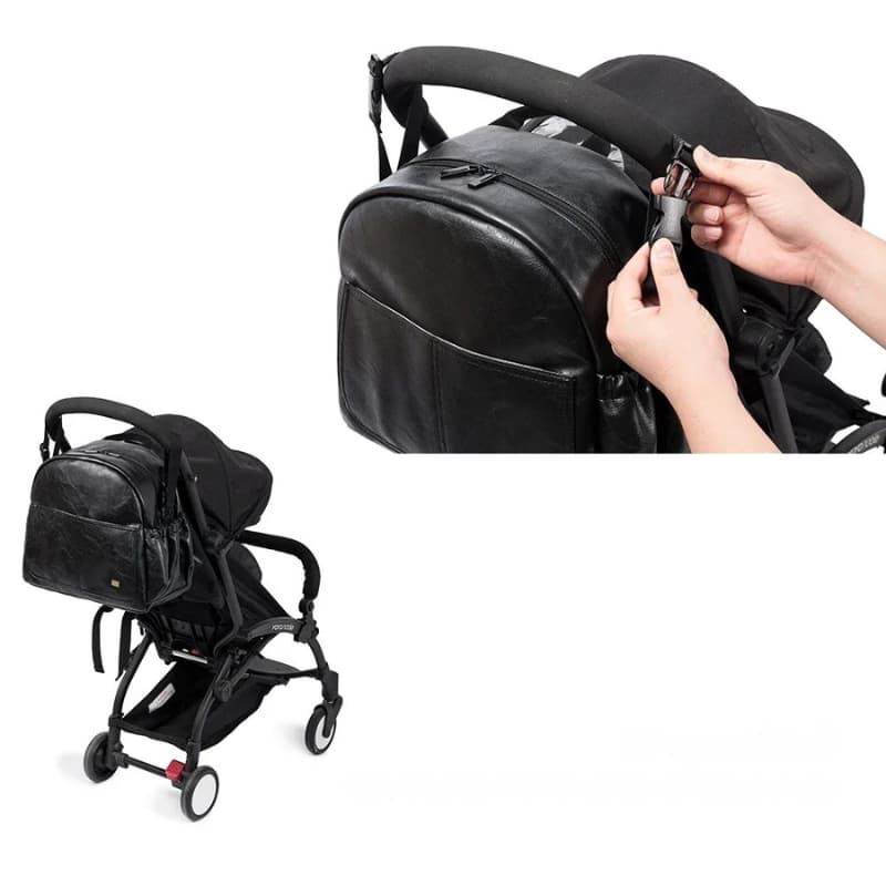 Wickeltasche Schwarz Chic – Besonders Geräumig | Nuvlee