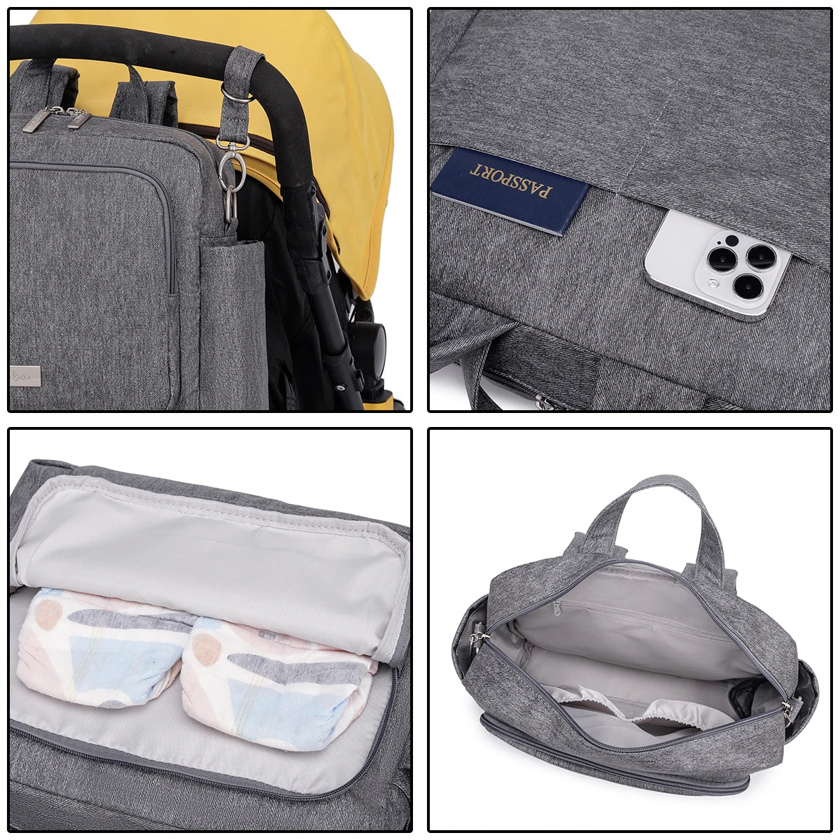 Wickeltasche Kinderwagen Flex – Kompakt & Vielseitig für unterwegs | Nuvlee