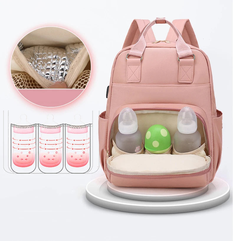 Wickeltasche Beige