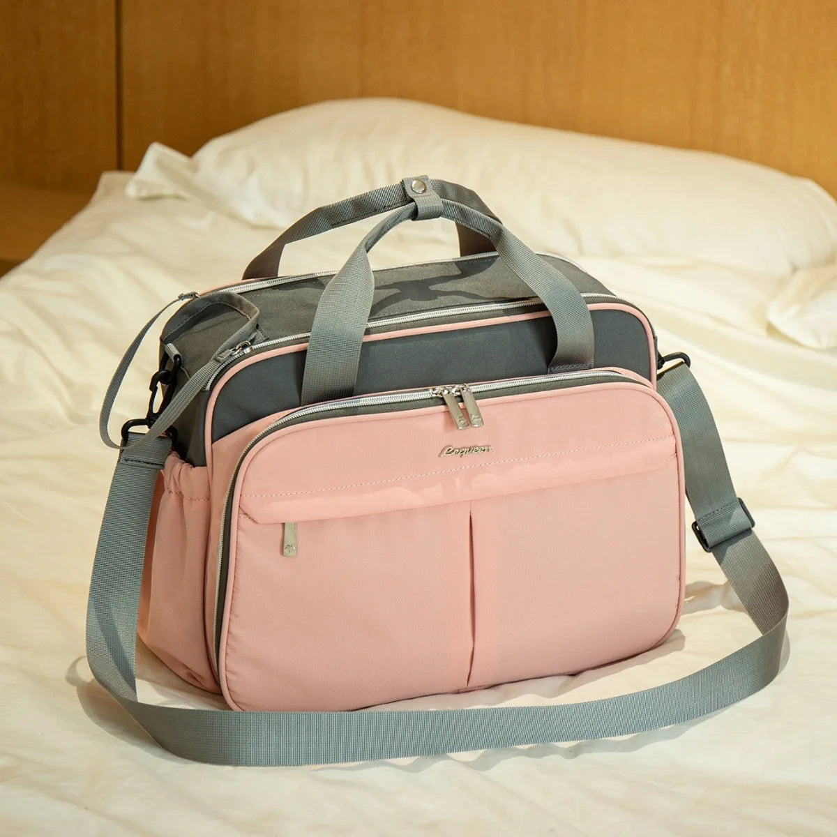 Wickeltasche Baby Urban – Grau & Praktisch | Nuvlee