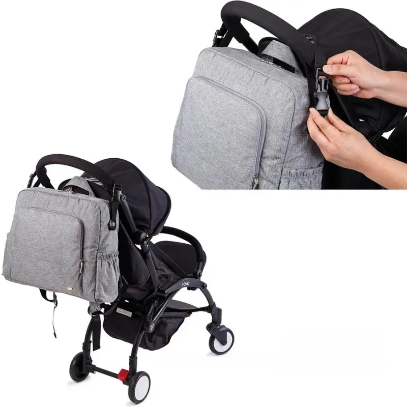 Wickeltasche Kinderwagen Max – Groß & pflegeleicht für Mamas | Nuvlee