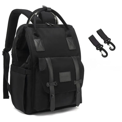 Wickeltasche Baby-Rucksack – wasserdicht & mit Kinderwagenhaken