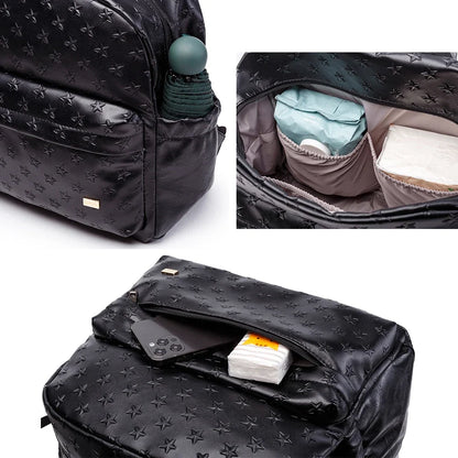 Wickeltasche Schwarz Star – Praktisch & stilvoll für unterwegs | Nuvlee