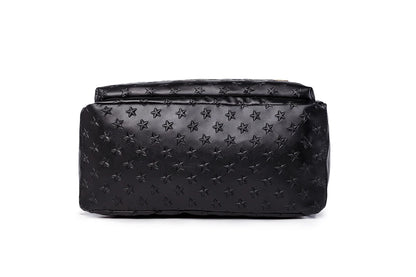 Wickeltasche Schwarz Star – Praktisch & stilvoll für unterwegs | Nuvlee